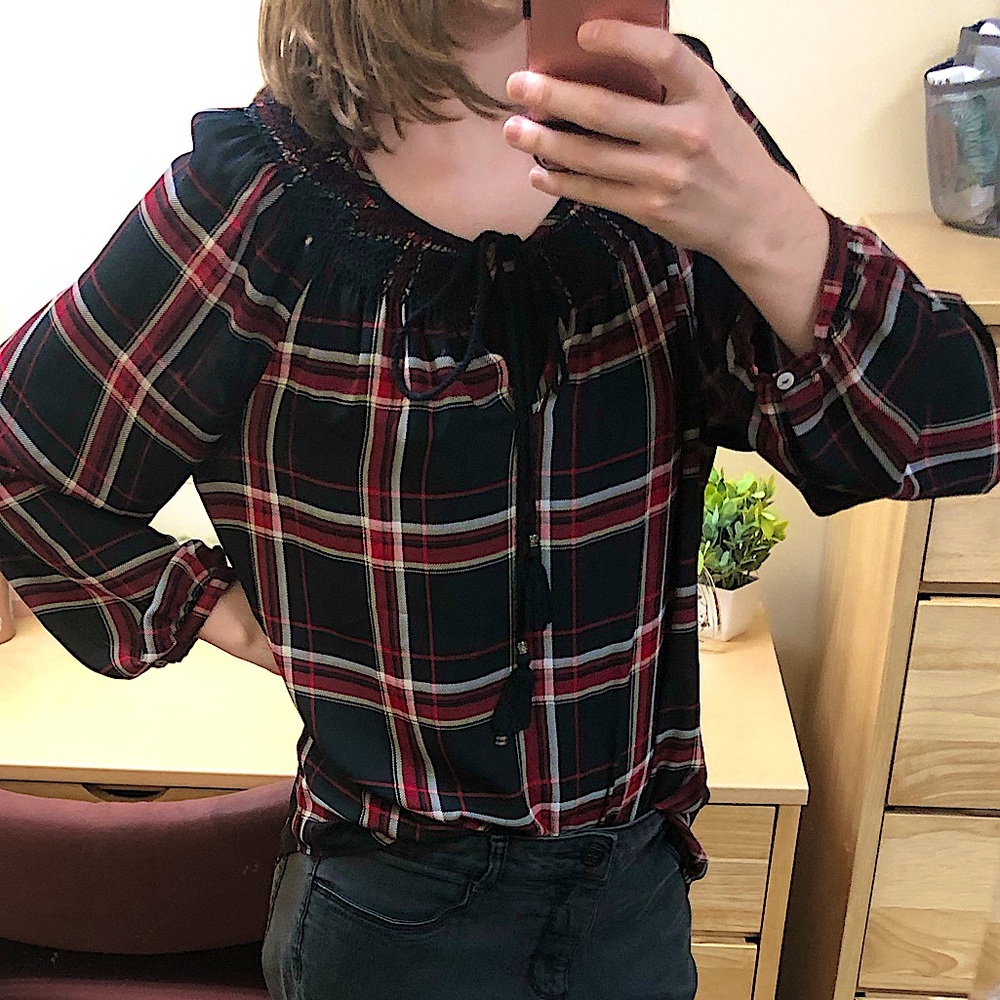 Ruff Hewn plaid blouse
